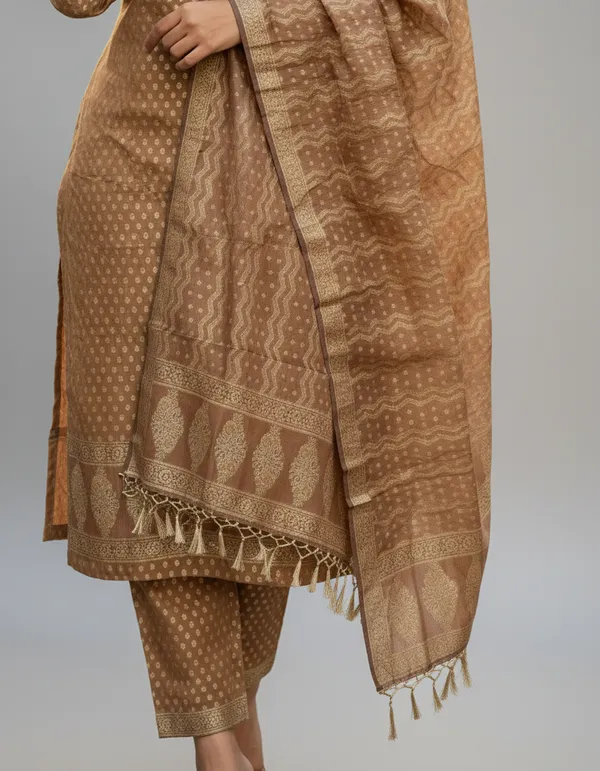 Chocolate_Brown_Womens_Banarasi_Cotton_Silk_Unstitched_Suit_Fabric_for_Women_|_Party_&_Festive_Zari_Work_Dress_Material