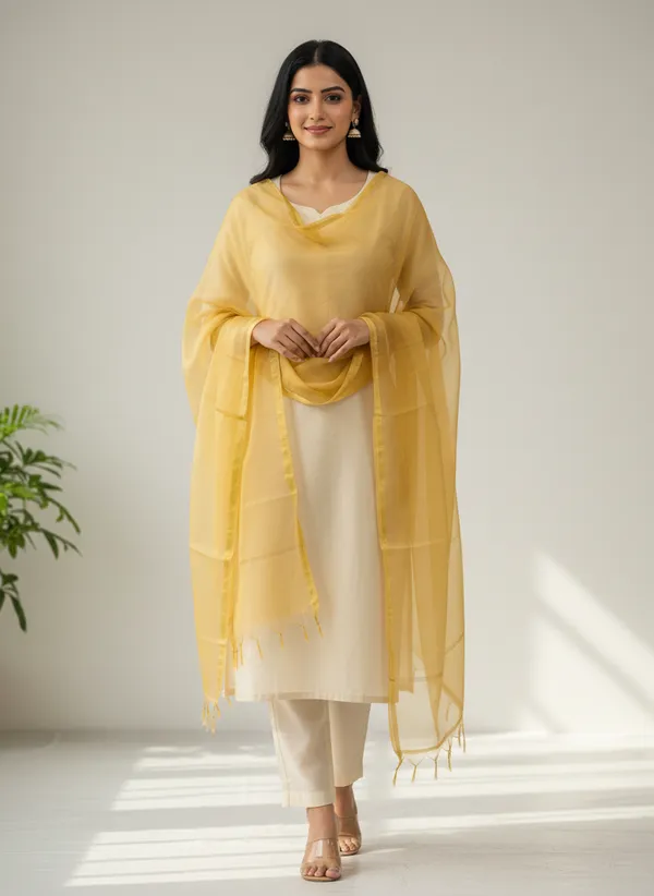 Beige_Banarasi_Plain_Dupatta_with_Zari_Border_for_Women_|_Lightweight_Traditional_Ethnic_Dupatta