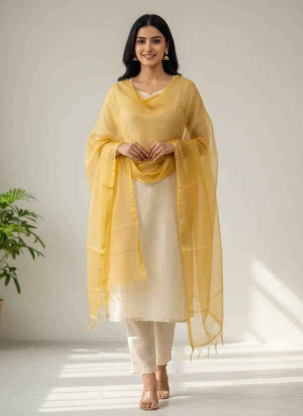 Beige_Banarasi_Plain_Dupatta_with_Zari_Border_for_Women_|_Lightweight_Traditional_Ethnic_Dupatta