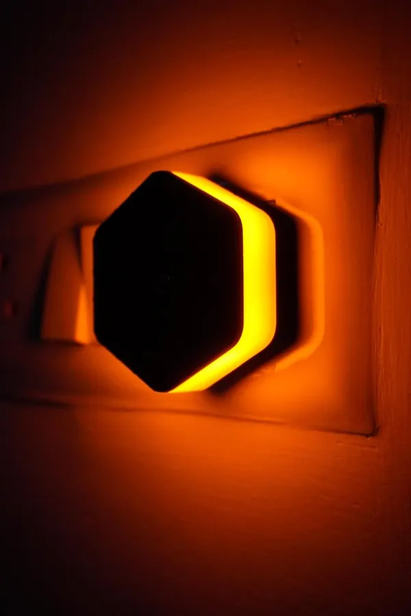 Pack_of_2_Orange_Polycorbonate_Sense_D_Light_Hexaganol_For_Home_Decor