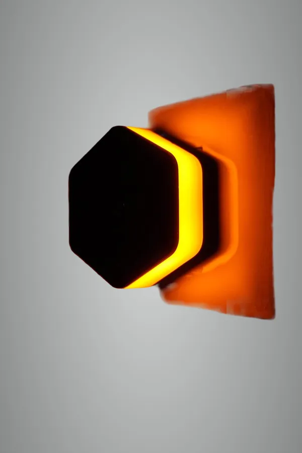 Pack_of_2_Orange_Polycorbonate_Sense_D_Light_Hexaganol_For_Home_Decor