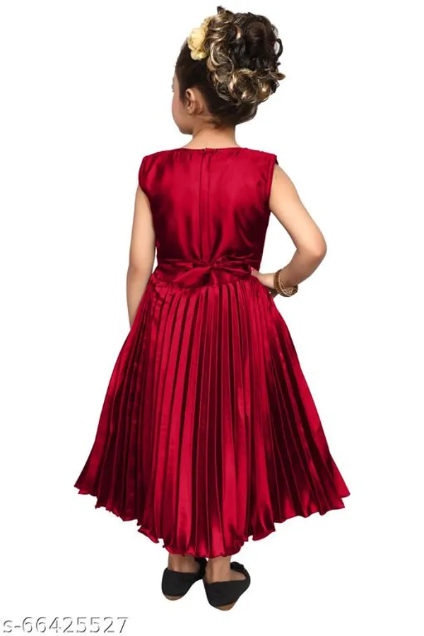 Maroon_Premium_Silk_Blend_Frocks_Dress_For_Kids_Girls