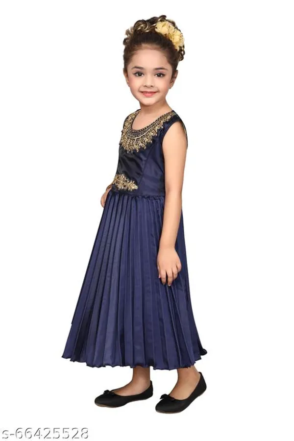 Multicolor_Premium_Silk_Blend_Gown_For_Kids_Girls