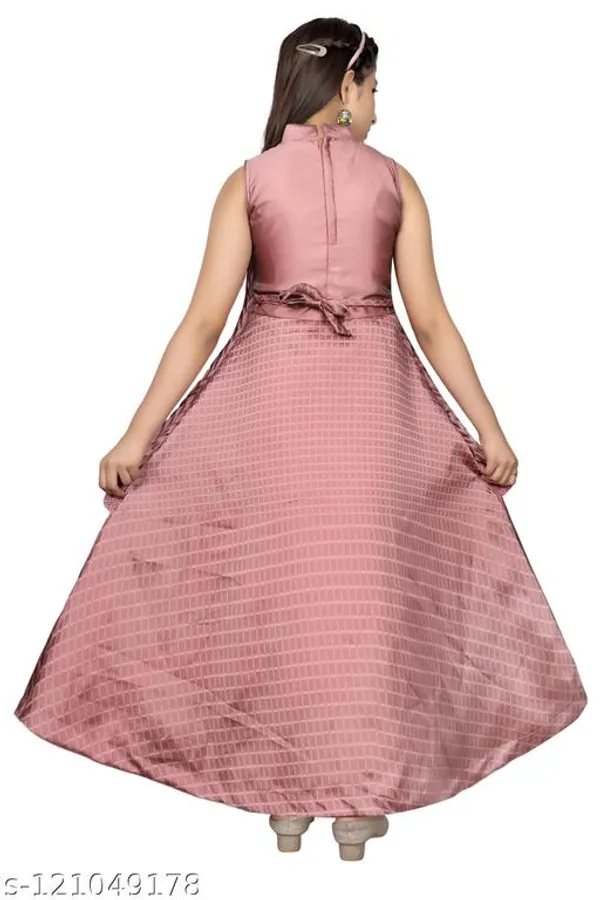 Peach_Premium_Silk_Blend_Frocks_Dress_For_Kids_Girls