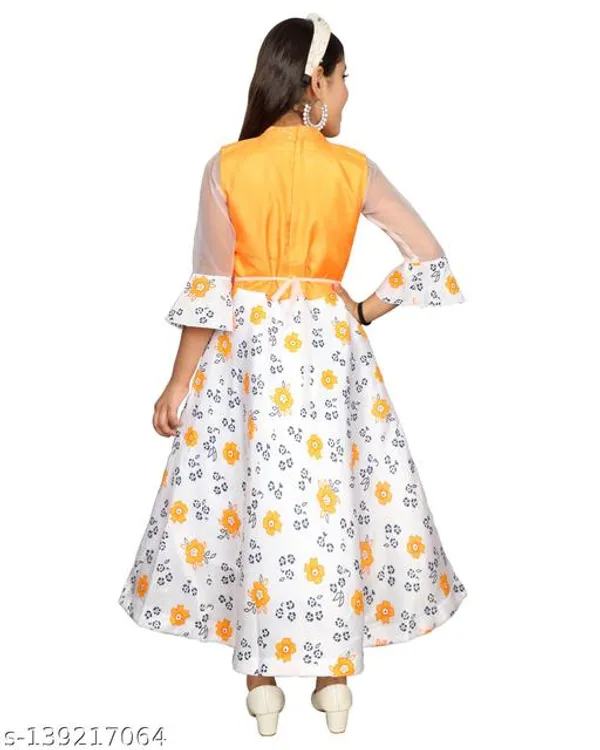 Yellow_Premium_Silk_Blend_Frocks_Dress_For_Kids_Girls