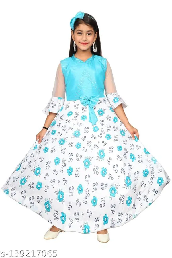 Multicolor_Premium_Silk_Blend_Frocks_Dress_For_Kids_Girls