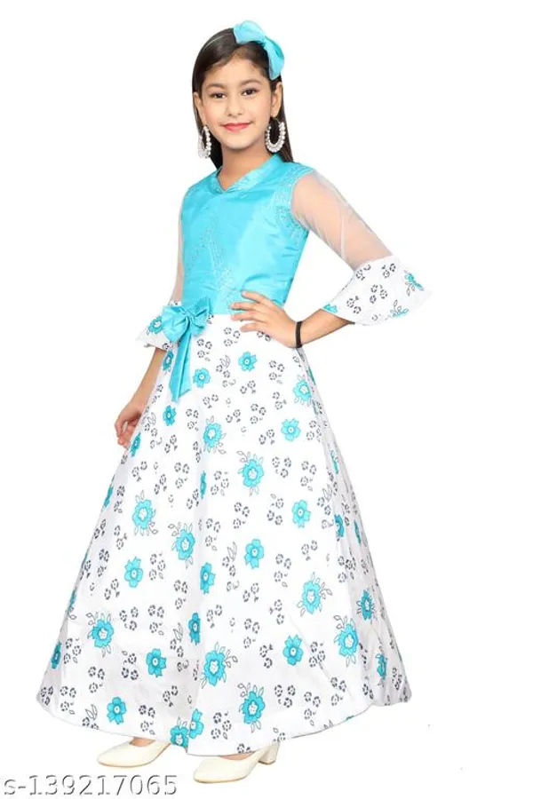 Multicolor_Premium_Silk_Blend_Frocks_Dress_For_Kids_Girls