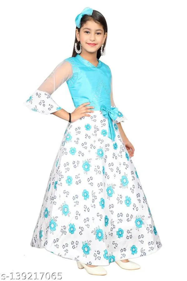 Multicolor_Premium_Silk_Blend_Frocks_Dress_For_Kids_Girls