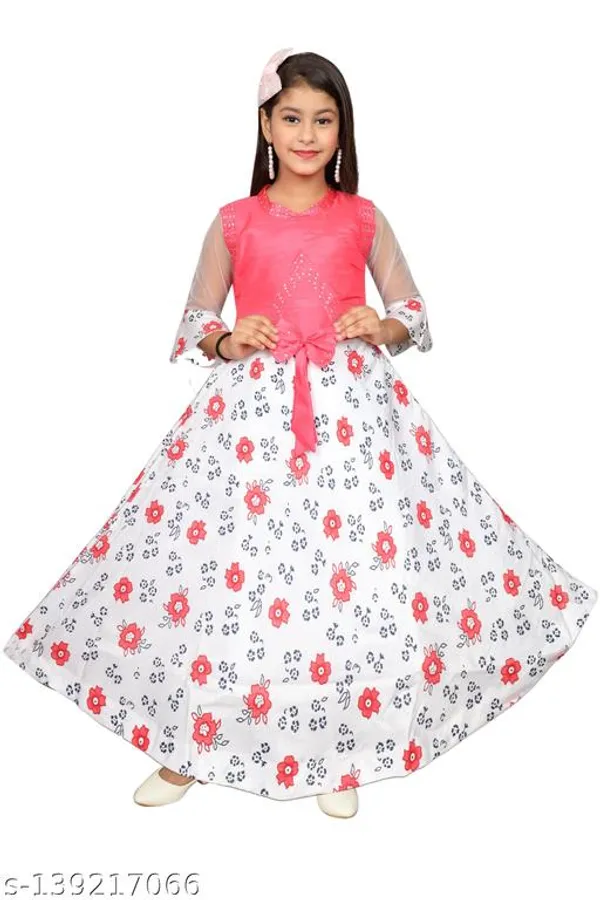 Multicolor_Premium_Silk_Blend_Frocks_Dress_For_Kids_Girls