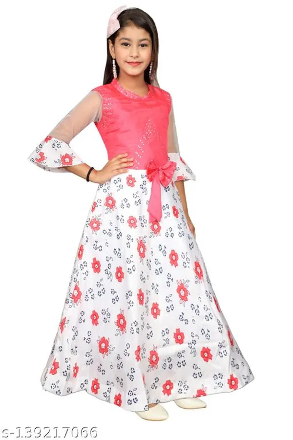 Multicolor_Premium_Silk_Blend_Frocks_Dress_For_Kids_Girls