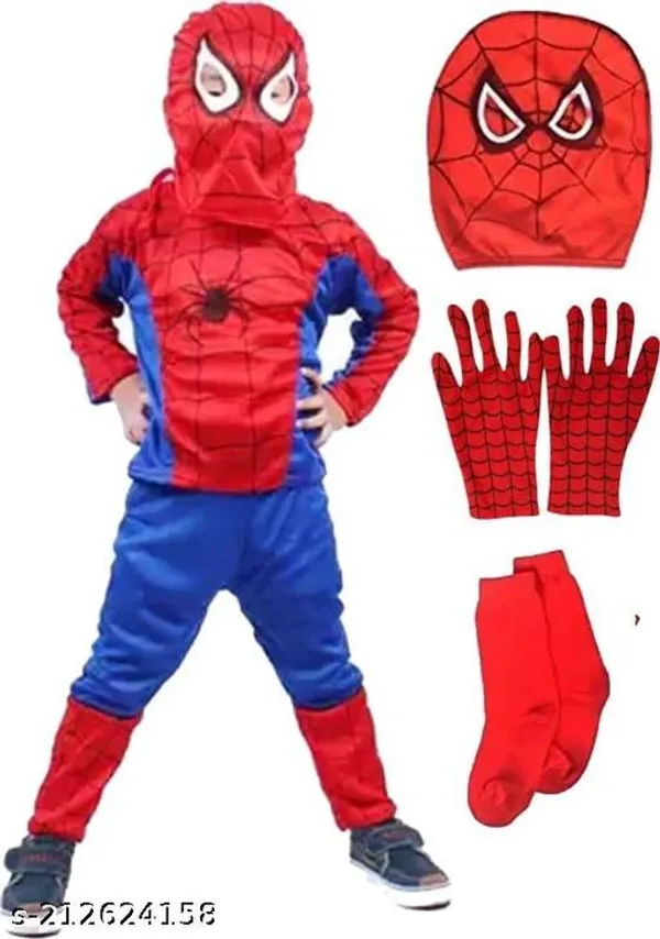 Red_Premium_Polycotton_Dress_For_Kidsboy_&_Girl