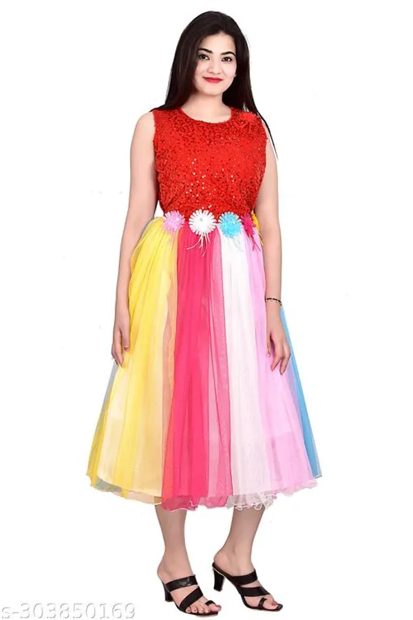 Multicolor_Premium_Net_Dress_For_Kids_Girls