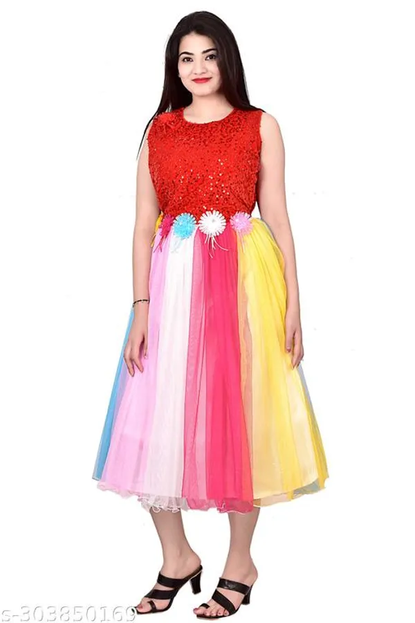 Multicolor_Premium_Net_Dress_For_Kids_Girls