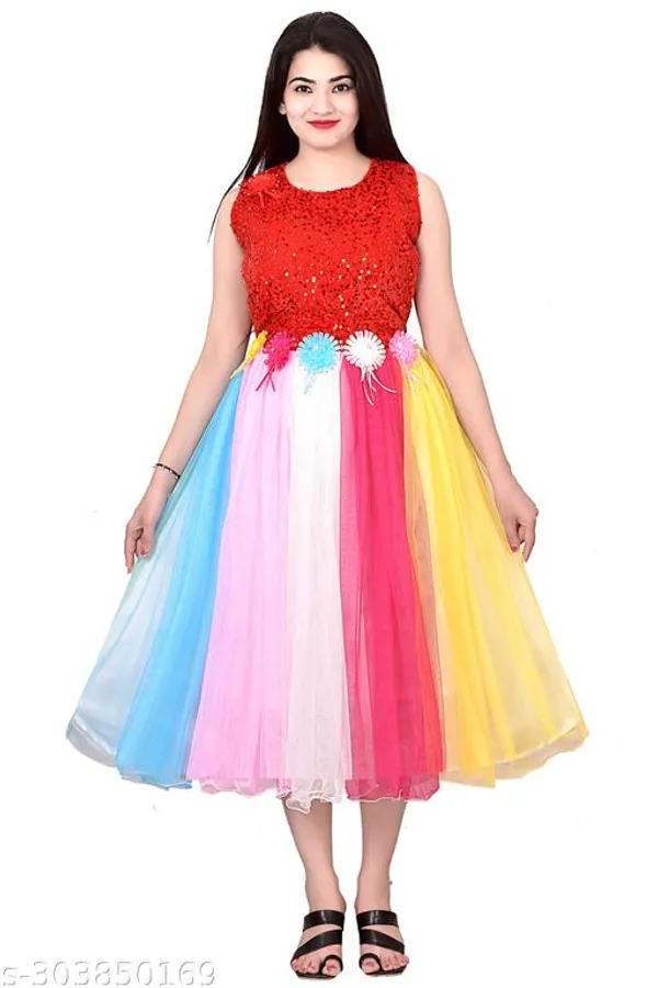 Multicolor_Premium_Net_Dress_For_Kids_Girls