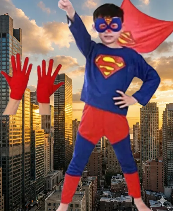 Blue_Premium_Polycotton_Costume_For_Kidsboy_&_Girl