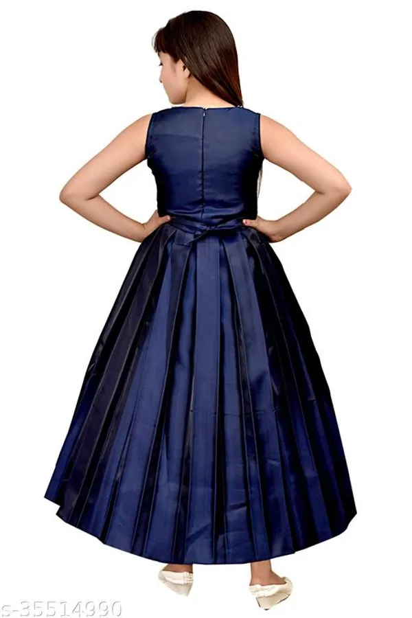 Navyblue_Premium_Silk_Blend_Frocks_Dress_For_Kids_Girls