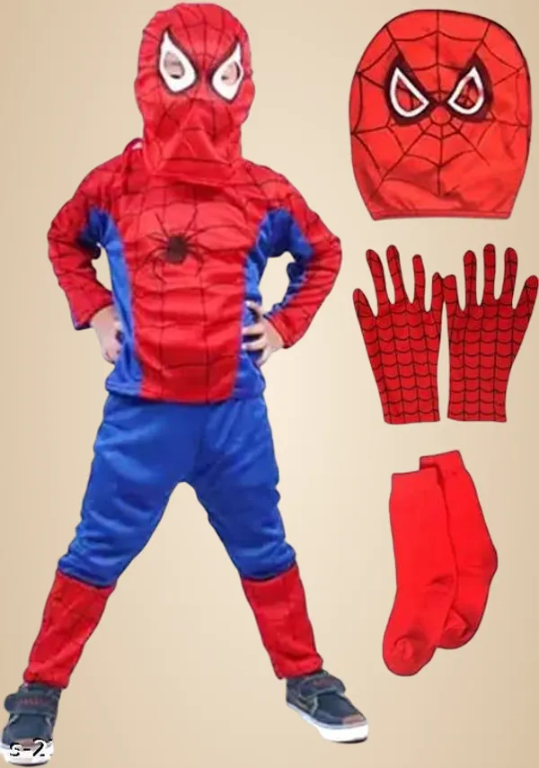 Red_Premium_Polycotton_Dress_For_Kidsboy_&_Girl