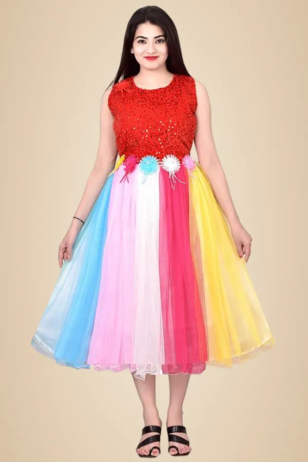 Multicolor_Premium_Net_Dress_For_Kids_Girls