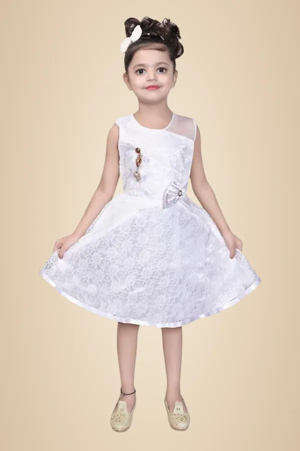 White_Premium_Net_Frocks_Dress_For_Kids_Girls