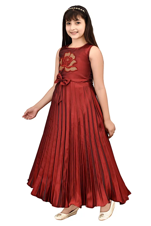 red_rose__flower_gown_dress_for_kids