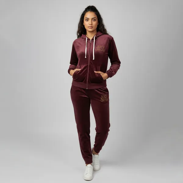 Maroon_Velour_Hoodie_Jacket_&_Track_Pants_Tracksuit_Set_For_Women