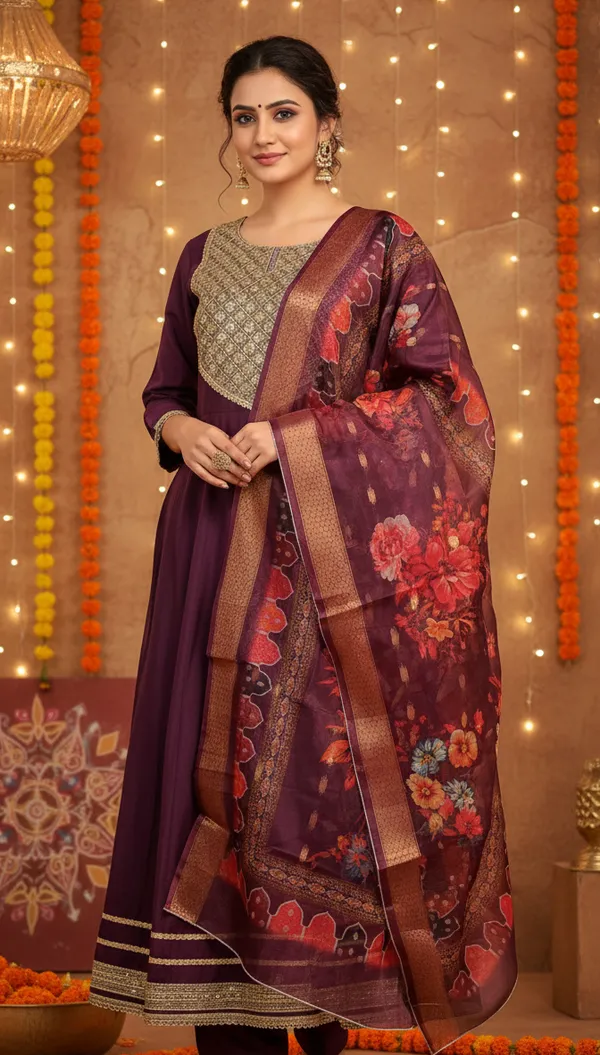 Purple_Traditional_Indian_Anarkali_Suit_Set_For_Women