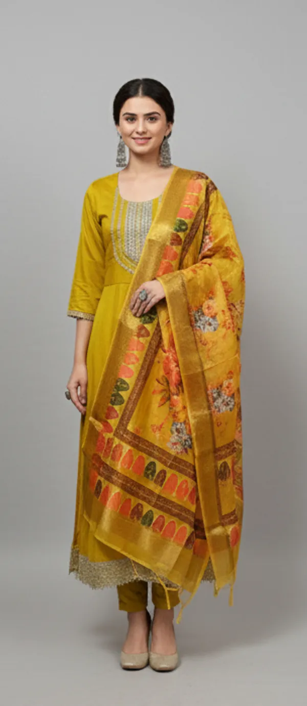 Yellow_Traditional_Indian_Anarkali_Suit_Set_For_Women