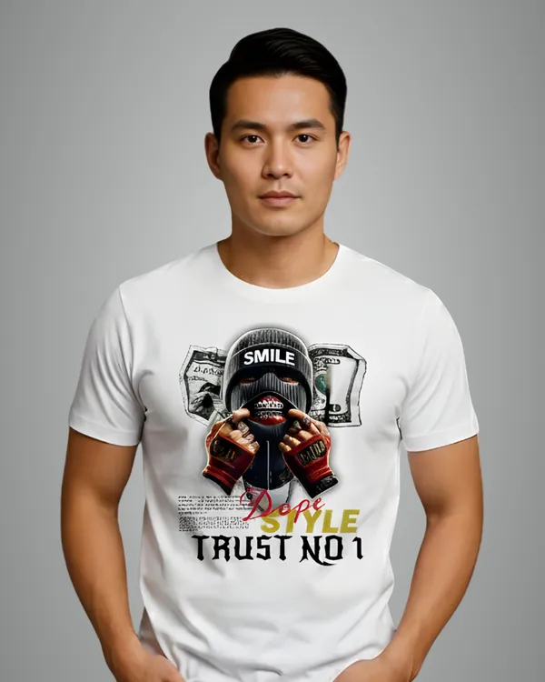 White_Dope_Graphic_Print_Round_Neck_T-Shirt_For_Men