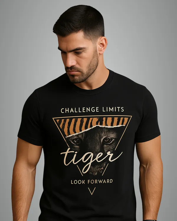 Black_Tiger_Graphic_Print_Round_Neck_T-Shirt_For_Men