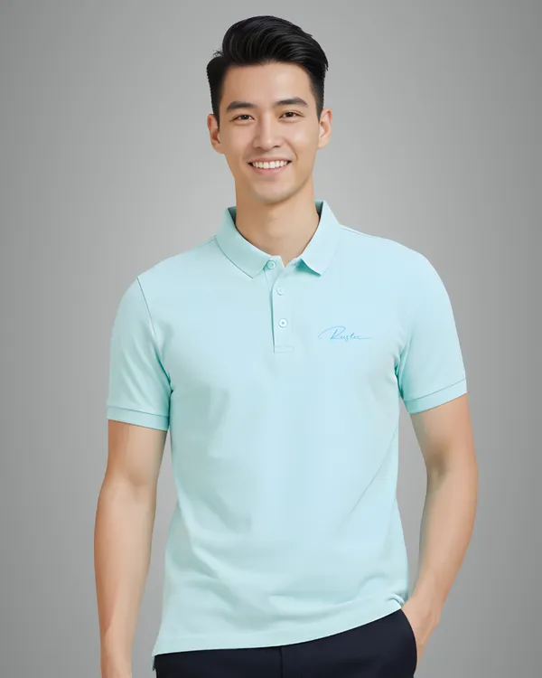 Aqua_Blue_Classic_Polo_T-Shirt_For_Men