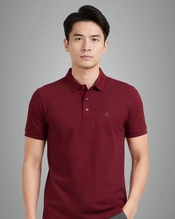 Maroon_Classic_Polo_T-Shirt_For_Men