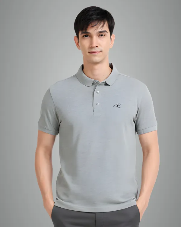Grey_Classic_Polo_T-Shirt_For_Men