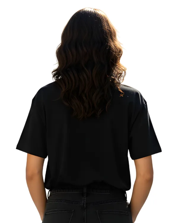 Black_Upside_Down_Graphic_Print_Round_Neck_T-Shirt_For_Women