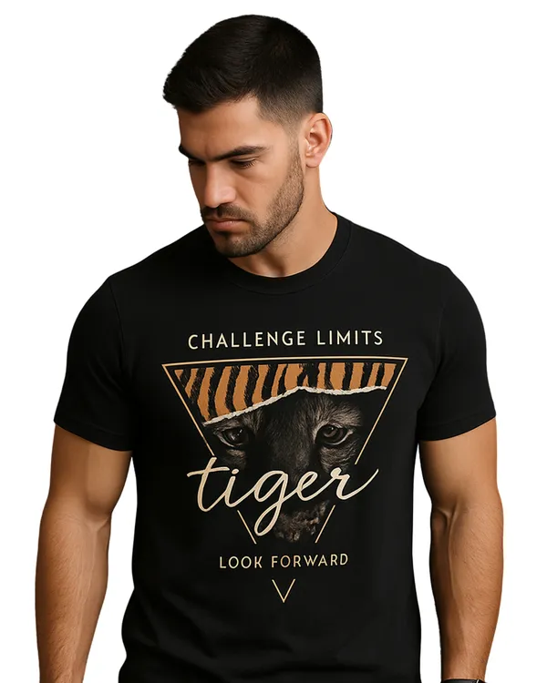 Black_Tiger_Graphic_Print_Round_Neck_T-Shirt_For_Men