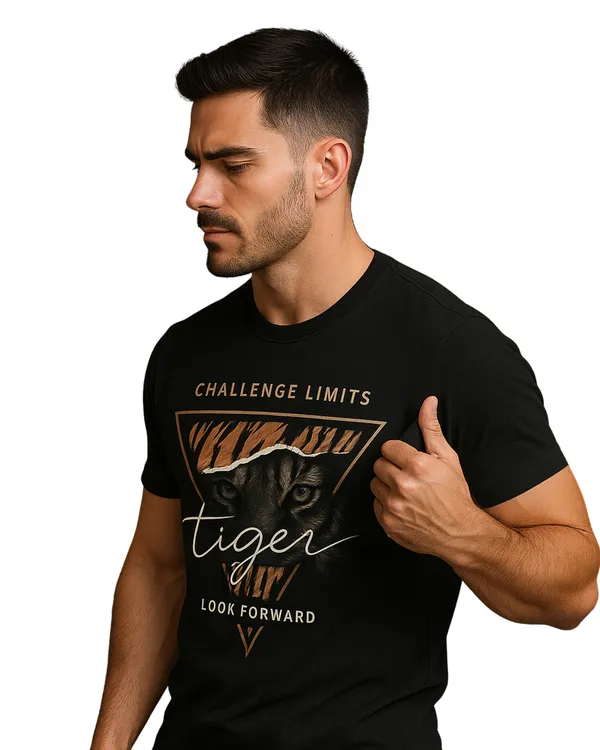 Black_Tiger_Graphic_Print_Round_Neck_T-Shirt_For_Men