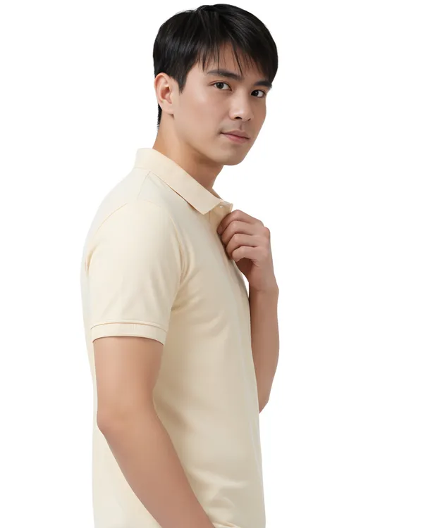 Beige_Classic_Polo_T-Shirt_For_Men