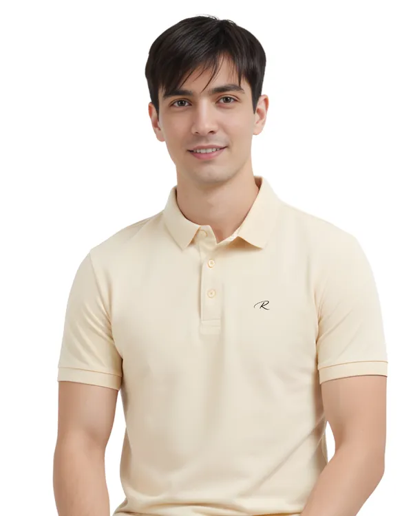 Beige_Classic_Polo_T-Shirt_For_Men