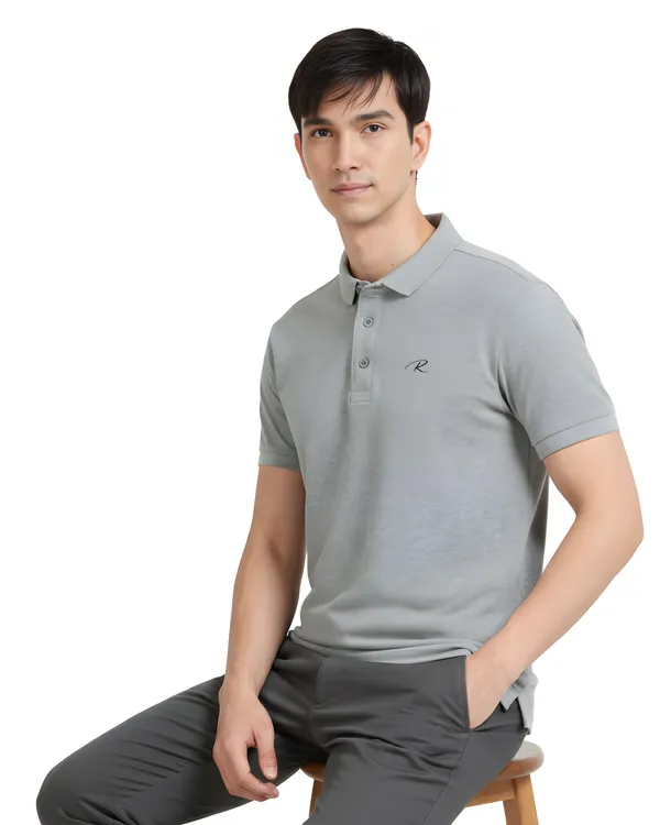 Grey_Classic_Polo_T-Shirt_For_Men