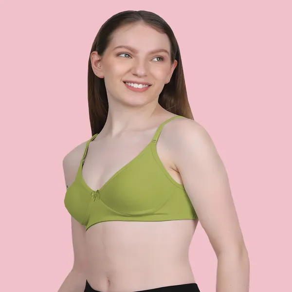 Arise_Beauty_Comfirt_Fit_Combo_(Black/M-Green)_T-shirt_Bra,_Non_Padded,_Wire-free