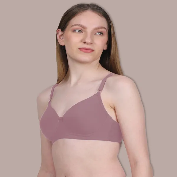 Mauve_Spandex_Luxe_Stretch_Lightly_Padded_&_Wire-Free_Bra_For_Women