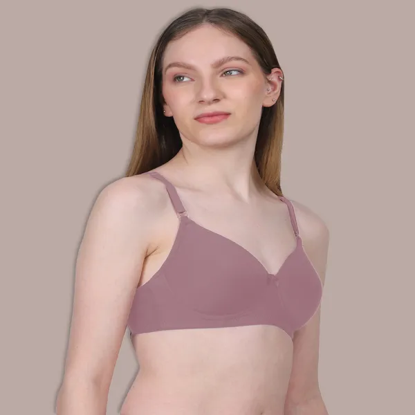 Mauve_Spandex_Luxe_Stretch_Lightly_Padded_&_Wire-Free_Bra_For_Women