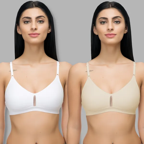 Arise_Beauty_AirFlow_Combo_(White/Beige)_Sports_Bra,_non-padded,_wire-free