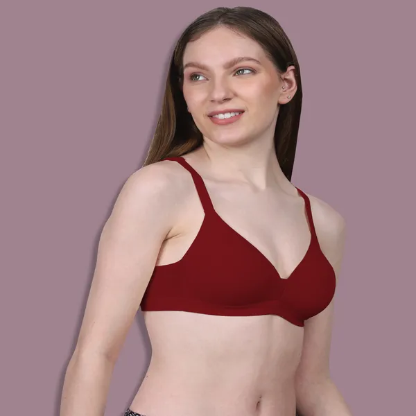 Maroon_Spandex_Couture_Comfort_Wire-Free_&_Padded_Bra_For_Women