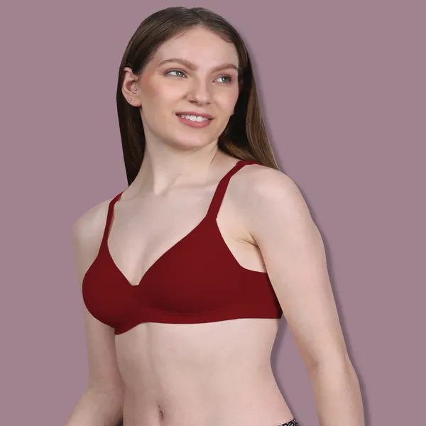 Maroon_Spandex_Couture_Comfort_Wire-Free_&_Padded_Bra_For_Women