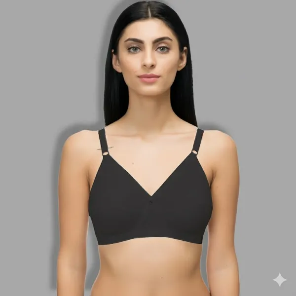 Black_Cotton_Blend_Full_Coverage_Non_Padded_&_Wire_Free_Hosiery_Bra_For_Women