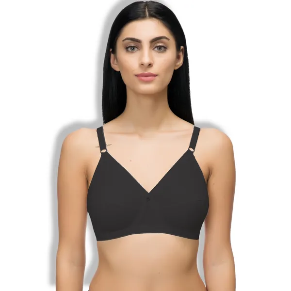 Black_Cotton_Blend_Full_Coverage_Non_Padded_&_Wire_Free_Hosiery_Bra_For_Women