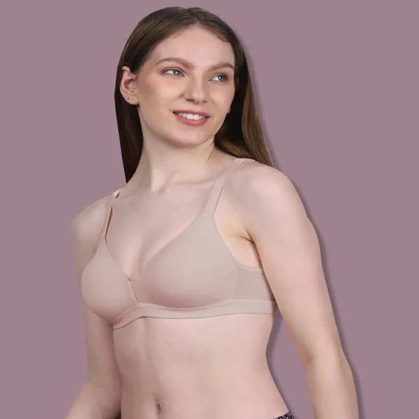 Dark_Beige_Spandex_Couture_Comfort_Wire-Free_&_Padded_Bra_For_Women