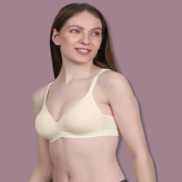 Beige_Spandex_Couture_Comfort_Wire-Free_&_Padded_Bra_For_Women