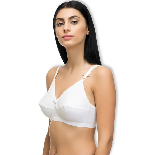 White_Cotton_Blend_Full_Coverage_Non_Padded_&_Wire_Free_Hosiery_Bra_For_Women
