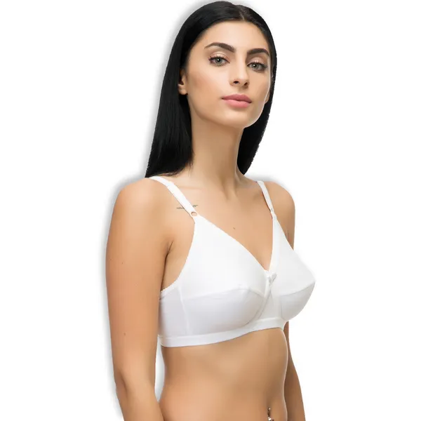 White_Cotton_Blend_Full_Coverage_Non_Padded_&_Wire_Free_Hosiery_Bra_For_Women